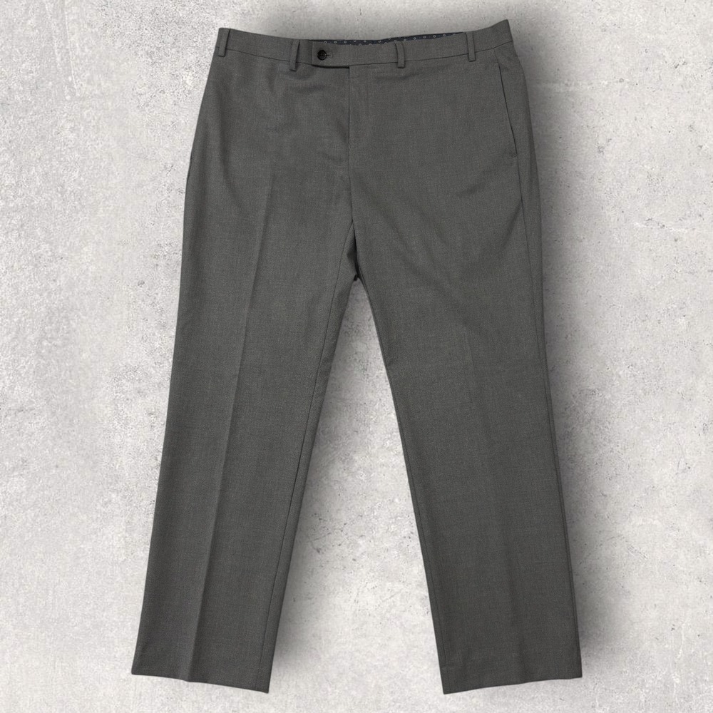 Lauren Ralph Lauren Mens Dress Pants Charcoal Grey Stretch 38W x 30L Flat Front